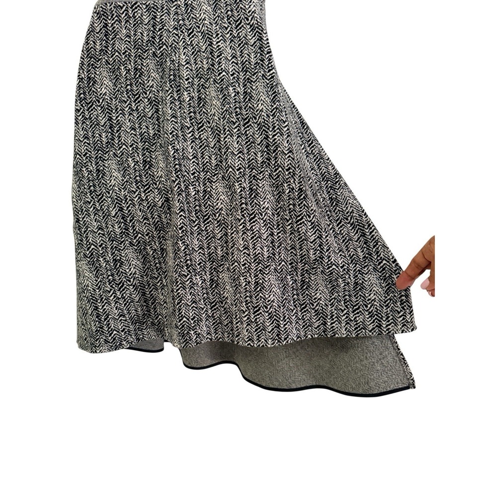 Stella McCartney Dress 46 Wool Blend Textured Knit Asymmetrical Hem Minimalist - Picture 11 of 16